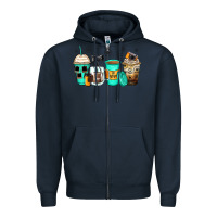 Navy photography coffee cups Zipper Hoodie - Zillion Design Studio