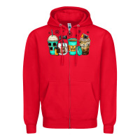 Red photography coffee cups Zipper Hoodie - Zillion Design Studio