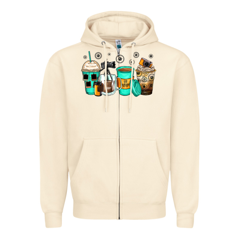 Photography Coffee Cups Zipper Hoodie by Zillion Design Studio | Teevron