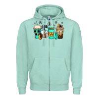 Seafoam photography coffee cups Zipper Hoodie - Zillion Design Studio