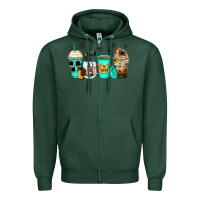 Sports Green photography coffee cups Zipper Hoodie - Zillion Design Studio