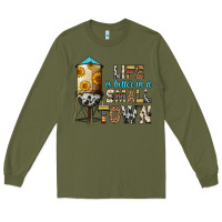 Army Green life is better in a small town Long Sleeve Tee - Zillion Design Studio