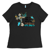 Black let me tell you about my jesus Ladies Tee - BarkalooDesign
