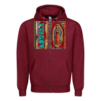 Burgundy abuela serape leopard tumbler 3 Zipper Hoodie - CTS Tumbler Store