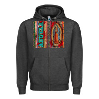 Charcoal Heather abuela serape leopard tumbler 3 Zipper Hoodie - CTS Tumbler Store