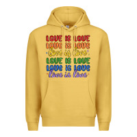 Antique Gold love is love lgbtq Premium Hoodie - MaliasSmallBusiness