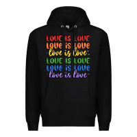 Black love is love lgbtq Premium Hoodie - MaliasSmallBusiness