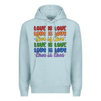 Blue Mist love is love lgbtq Premium Hoodie - MaliasSmallBusiness