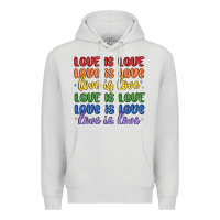 Dove Grey love is love lgbtq Premium Hoodie - MaliasSmallBusiness