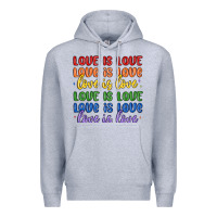 Heather Grey love is love lgbtq Premium Hoodie - MaliasSmallBusiness