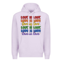 Lilac love is love lgbtq Premium Hoodie - MaliasSmallBusiness