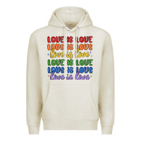 Oatmeal Heather love is love lgbtq Premium Hoodie - MaliasSmallBusiness