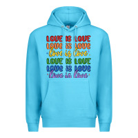 Ocean Blue love is love lgbtq Premium Hoodie - MaliasSmallBusiness