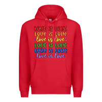 Red love is love lgbtq Premium Hoodie - MaliasSmallBusiness
