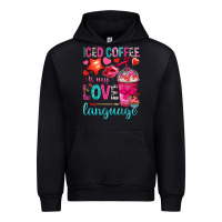 Black iced coffee is my love language Urban Hoodie - NancyCooperArtShop
