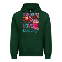 Forest Green iced coffee is my love language Urban Hoodie - NancyCooperArtShop