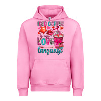 Fuchsia Pink iced coffee is my love language Urban Hoodie - NancyCooperArtShop