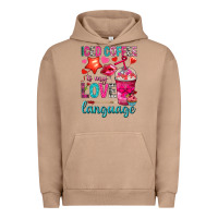 Pigment Burro iced coffee is my love language Urban Hoodie - NancyCooperArtShop
