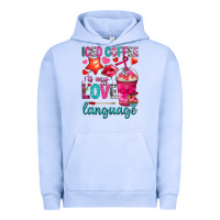 Pigment Grape Ice iced coffee is my love language Urban Hoodie - NancyCooperArtShop