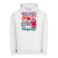 Pigment Lunar Rock iced coffee is my love language Urban Hoodie - NancyCooperArtShop