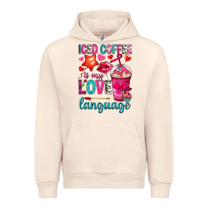 Iced Coffee Is My Love Language Urban Hoodie by NancyCooperArtShop | Teevron