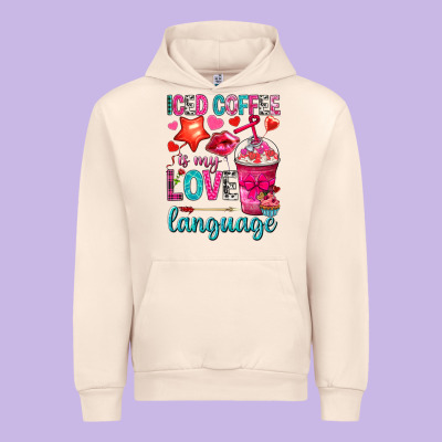 Iced Coffee Is My Love Language Urban Hoodie Designed By Nancycooperartshop