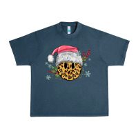 Midnight Navy leopard smiley face Urban Heavy Tee - MaliasSmallBusiness