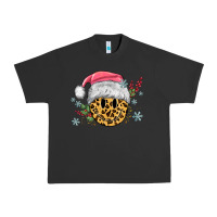 Pigment Black leopard smiley face Urban Heavy Tee - MaliasSmallBusiness