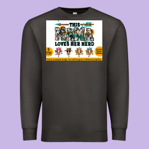 This Mama  Loves Her Herd Goats Premium Sweatshirt Designed By Jasminsmagicworld
