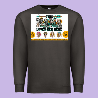 This Mama  Loves Her Herd Goats Premium Sweatshirt Designed By Jasminsmagicworld