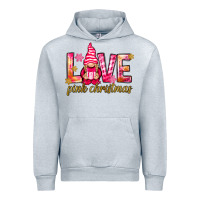 Heather Grey love pink christmas gnome Urban Hoodie - NancyCooperArtShop