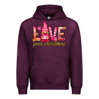 Mauve Wine love pink christmas gnome Urban Hoodie - NancyCooperArtShop