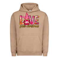 Pigment Burro love pink christmas gnome Urban Hoodie - NancyCooperArtShop