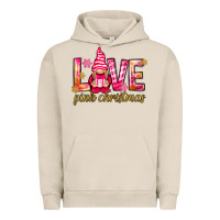 Pigment French Oak love pink christmas gnome Urban Hoodie - NancyCooperArtShop