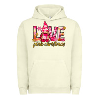 Pigment Pistachio love pink christmas gnome Urban Hoodie - NancyCooperArtShop