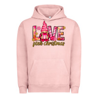Pigment Salmon love pink christmas gnome Urban Hoodie - NancyCooperArtShop