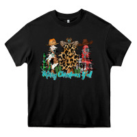 Black merry christmas y'all christmas trees Heavy Core Tee - CowhideDigitalArt
