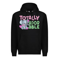 Black totally adorable Premium Hoodie - MaliasSmallBusiness