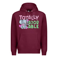 Burgundy totally adorable Premium Hoodie - MaliasSmallBusiness