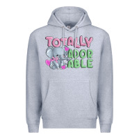 Heather Grey totally adorable Premium Hoodie - MaliasSmallBusiness
