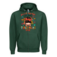Sports Green proud member of the tired moms club Zipper Hoodie - Zillion Design Studio