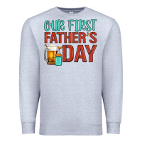 Heather Grey our first father's day Premium Sweatshirt - Artiststas