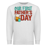 Oatmeal Heather our first father's day Premium Sweatshirt - Artiststas
