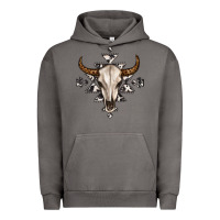 Pigment Tornado bull skull with aztec Urban Hoodie - MaliasSmallBusiness