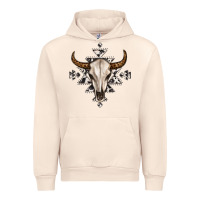 Sandshell bull skull with aztec Urban Hoodie - MaliasSmallBusiness