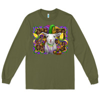 Army Green mardi gras baby sheep king cake fleur de lis Long Sleeve Tee - RanaPortraitStore