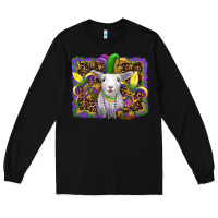Black mardi gras baby sheep king cake fleur de lis Long Sleeve Tee - RanaPortraitStore