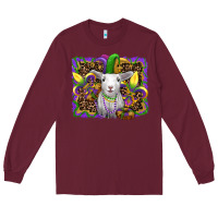 Burgundy mardi gras baby sheep king cake fleur de lis Long Sleeve Tee - RanaPortraitStore