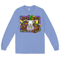 Colony Blue mardi gras baby sheep king cake fleur de lis Long Sleeve Tee - RanaPortraitStore