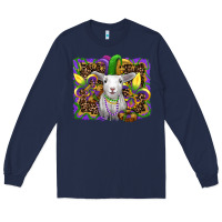 Navy mardi gras baby sheep king cake fleur de lis Long Sleeve Tee - RanaPortraitStore
